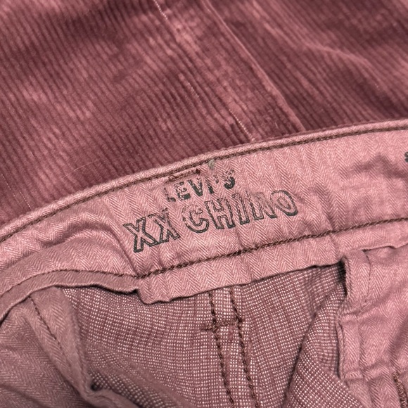 Levi's Red Corduroy Pants with Rich Texture - Picture 3 of 4